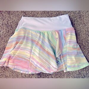 Faye + Florie Women’s Holly Skirt Skort Pastel Stripes Size Small